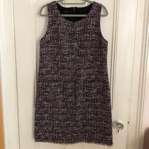 Festive Fringe Tweed Sheath Dress